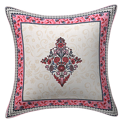 Jaipuri Cotton Cushion Covers(16x16 Inches Set of 5): Artisanal Elegance