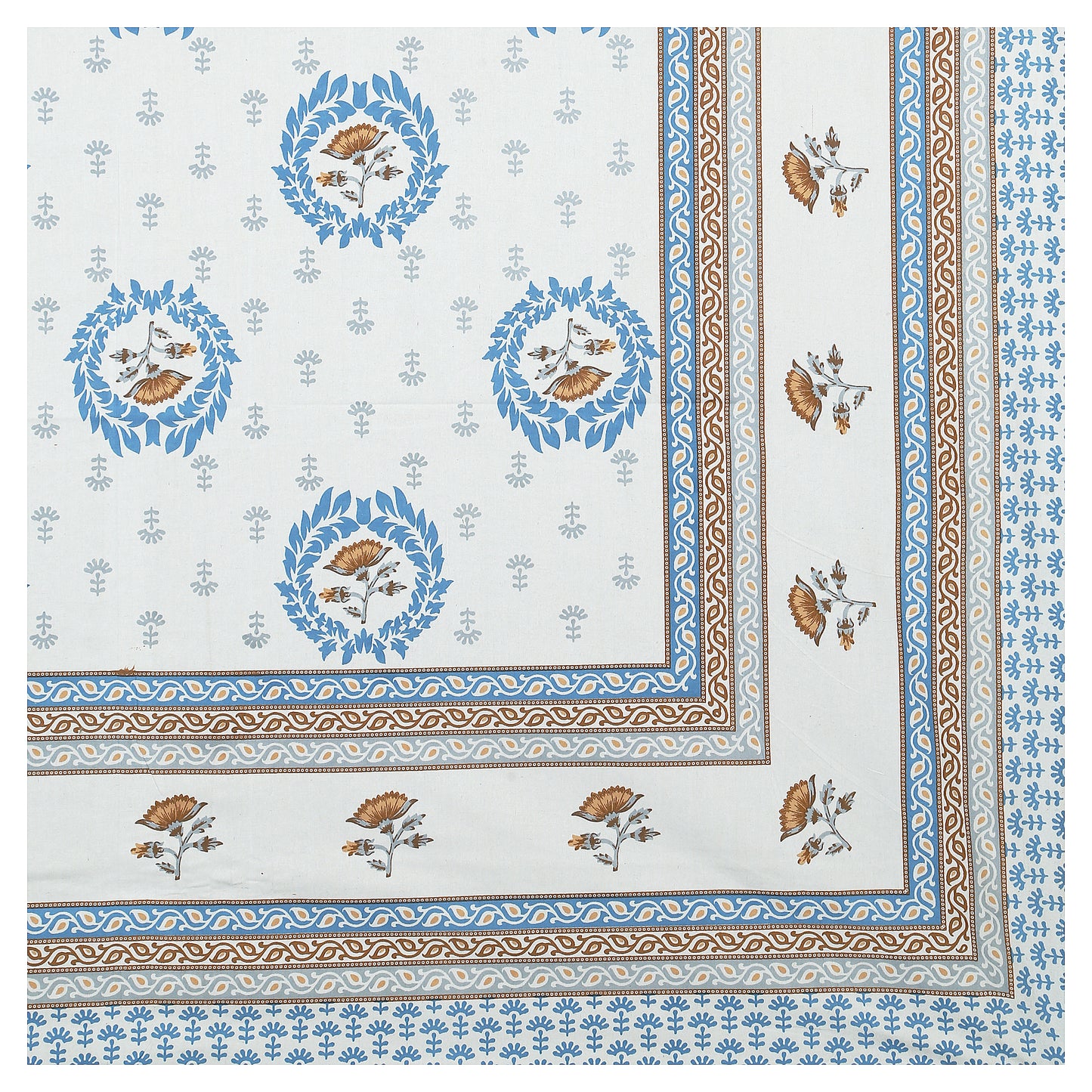 Palatial Comfort: Jumbo Jaipuri Cotton Bed Sheet - Elevate Your Bedroom with Regal Elegance