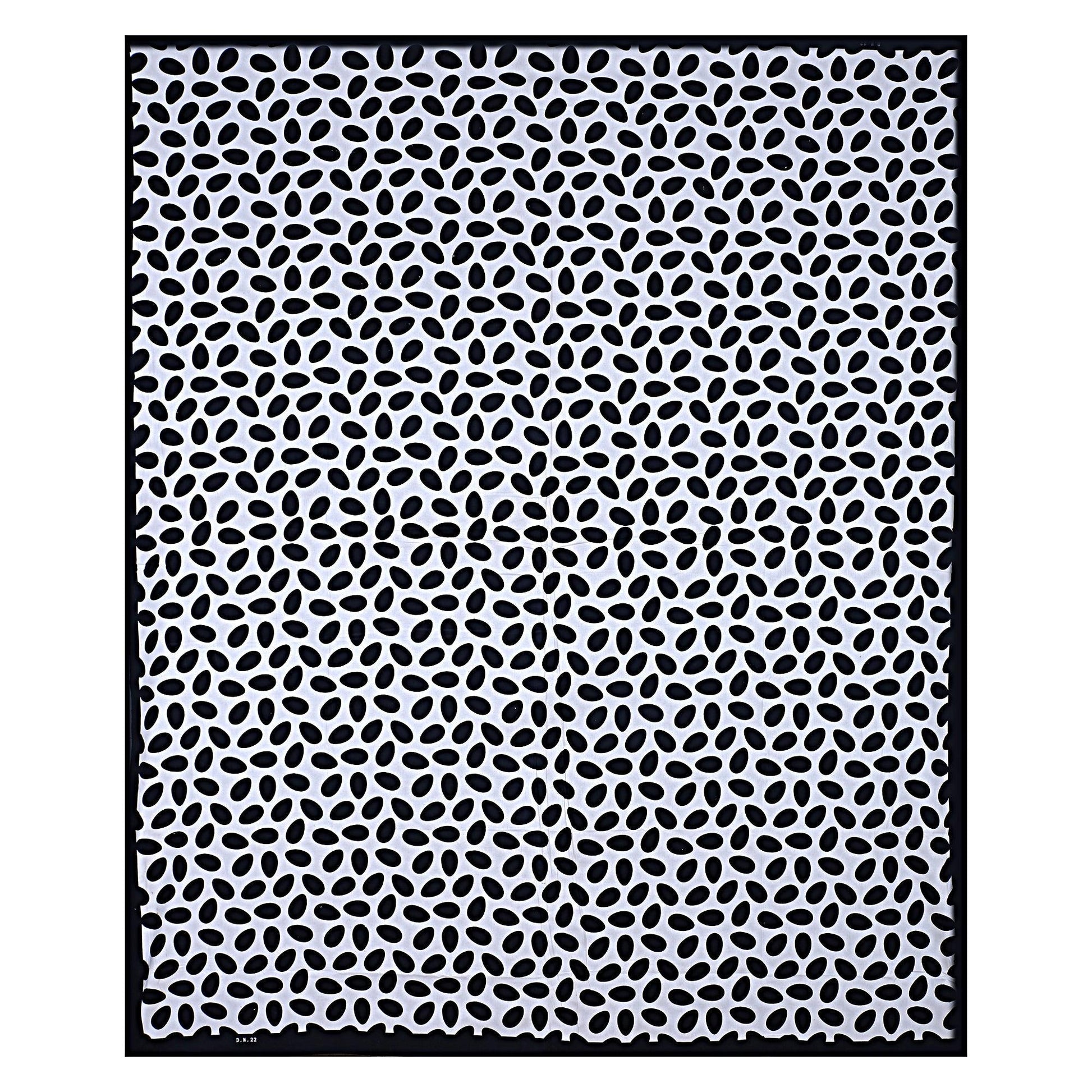 Black and White Modern Art Drizzle Printed King Size Bedsheet - MishtiGriha